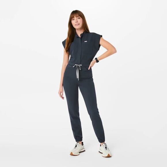 NWT Figs Rafaela Cargo Scrub Jumpsuit XL Dark Harbor Technical Collection Jogger - Picture 1 of 10
